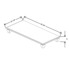 Fabuwood Allure Fusion Dove 48"W & 22"D Shaker Platform With Cove Feet For V48