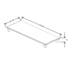 Fabuwood Allure Luna Forest Green 60 3/8" W X 5" H X 22 1/8" D Shaker Platform With Cove Feet For V60