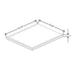 Fabuwood Allure Onyx Frost  18"W & 22"D Shaker Platform For TP1821