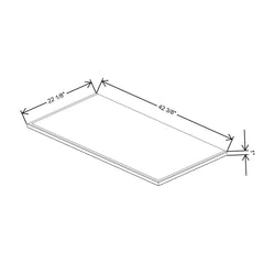 Fabuwood Allure Luna Orchid Purple 42 3/8" W X 1" H X 22 1/8" D Shaker Platform For V42
