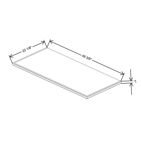 Fabuwood Allure Fusion Stone 48"W & 22"D Shaker Platform For V48