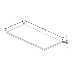 Fabuwood Allure Onyx Frost  48"W & 22"D Shaker Platform For V48