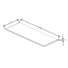 Fabuwood Allure Galaxy Mocha 60"W & 22"D Shaker Platform For V60