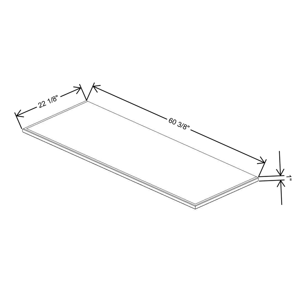 Fabuwood Allure Galaxy Cobblestone 60"W & 22"D Shaker Platform For V60