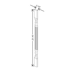 CNC Concord Fashion White 42" H Spindle Fluted
