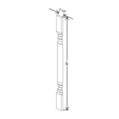 CNC Concord Elegant Stone 36" H Spindle Plain