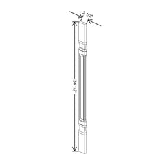CNC Concord Elegant Smoky Grey 42" H Spindle Square