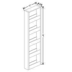Fabuwood Allure Galaxy Mocha 3" W X 36" H Spice Pull Out Wall {Fil/Cab Ordered Separately}