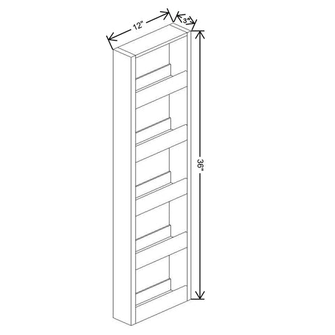 Fabuwood Allure Onyx Frost 3" W X 36" H Spice Pull Out Wall {Fil/Cab Ordered Separately}