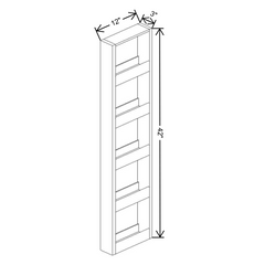 Fabuwood Allure Galaxy Mocha 3" W x 42" H Spice Pull Out Wall {Fil/Cab Ordered Separately}