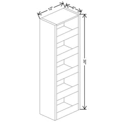 Fabuwood Allure Galaxy Macadamia Beige 6" W X 30" H Spice Pull Out Wall {Fil/Cab Ordered Separately}