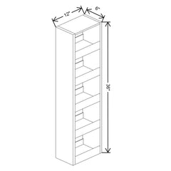 Fabuwood Allure Galaxy Macadamia Beige 6" W X 36" H Spice Pull Out Wall {Fil/Cab Ordered Separately}
