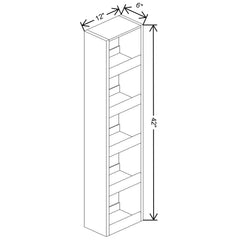 Fabuwood Allure Echo Mocha 6" W X 42" H Spice Pull Out Wall {Fil/Cab Ordered Separately}