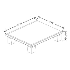Fabuwood Allure Echo Izel Blue 18 3/8" W X 5" H X 22 1/8" D Shaker Platform With Taper Feet For TP1821