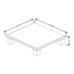 Fabuwood Allure Luna Forest Green 24 3/8" W X 5" H X 22 1/8" D Shaker Platform With Taper Feet For V24