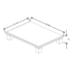 Fabuwood Allure Fusion Dove 30"W & 22"D Shaker Platform With Taper Feet For V30