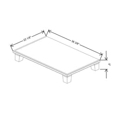 Fabuwood Allure Echo Cloud White 36 3/8" W X 5" H X 22 1/8" D Shaker Platform With Taper Feet For V36