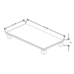Fabuwood Allure Fusion Dove 42"W & 22"D Shaker Platform With Taper Feet For V42