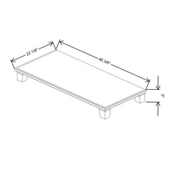 Fabuwood Allure Onyx Forest Green 48 3/8" W X 5" H X 22 1/8" D Shaker Platform With Taper Feet For V48