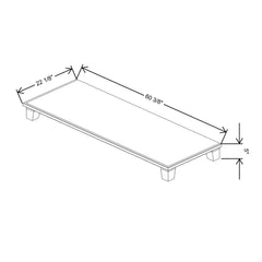 Fabuwood Allure Luxe Orchid Purple 60 3/8" W X 5" H X 22 1/8" D Shaker Platform With Taper Feet For V60