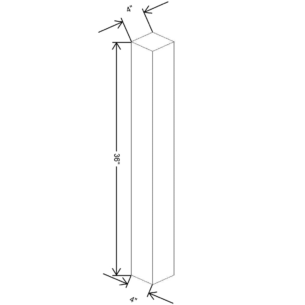 Fabuwood Quest Discovery Frost 4" W X 36" H X 4" D Square Post