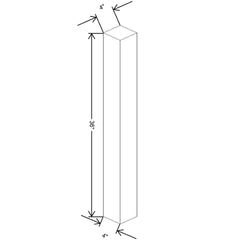 Fabuwood Quest Metro Java 4" W X 36" H X 4" D Square Post