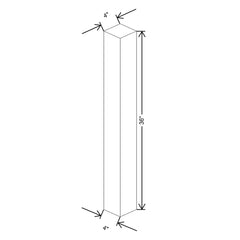 Fabuwood Allure Fusion Timber 4" W X 36" H X 4" D Square Post