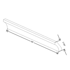J&K Almond S2 96" W Cove Molding