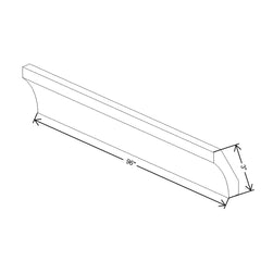 J&K Almond S2 96" W 10 4-1/4 Cove Molding