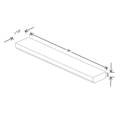 Fabuwood Ovela Catalina Como Ash 1 96" W X 3/4" H X 1 1/2" D Starter Molding