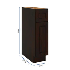J&K Espresso K8 Vanity Base Door/Drawer 09" W x 33" H x 21" D