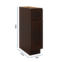 J&K Java Coffee S1 Vanity Base Door/Drawer 09" W x 33" H x 21" D