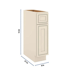 J&K Pearl Glazed H9 Vanity Base Door/Drawer 09" W x 33" H x 21" D