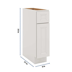 J&K Pure B5 Vanity Base Door/Drawer 09" W x 33" H x 21" D