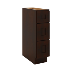 J&K Java Coffee S1 Vanity 3 Drawer Base 09" W x 33" H x 21" D