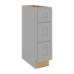 J&K Castle Grey S5 Vanity 3 Drawer Base 09" W x 33" H x 21" D