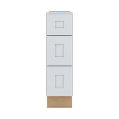 J&K White Shaker S8 Vanity 3 Drawer Base 09" W x 33" H x 21" D
