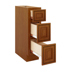 J&K Mocha Glazed K10 Vanity 3 Drawer Base 09" W x 33" H x 21" D
