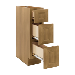 J&K Butterscotch B8 Vanity 3 Drawer Base 09" W x 33" H x 21" D