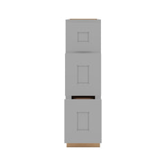 J&K Castle Grey S5 Vanity 3 Drawer Base 09" W x 33" H x 21" D