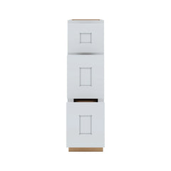 J&K White Shaker S8 Vanity 3 Drawer Base 09" W x 33" H x 21" D