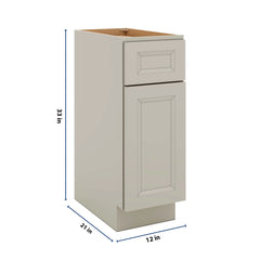 J&K Pebble B6 Vanity Base Door/Drawer 12" W x 33" H x 21" D