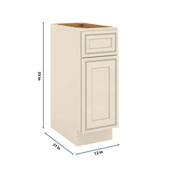 J&K Pearl Glazed H9 Vanity Base Door/Drawer 12" W x 33" H x 21" D