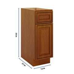 J&K Mocha Glazed K10 Vanity Base Door/Drawer 12" W x 33" H x 21" D