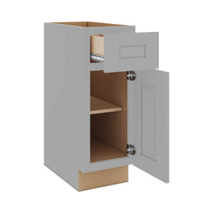 J&K Castle Grey S5 Vanity Base Door/Drawer 12" W x 33" H x 21" D