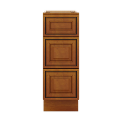 J&K Mocha Glazed K10 Vanity 3 Drawer Base 12" W x 33" H x 21" D