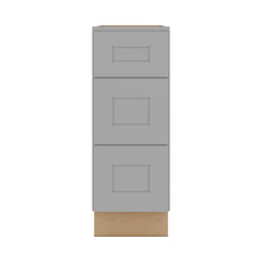 J&K Castle Grey S5 Vanity 3 Drawer Base 12" W x 33" H x 21" D