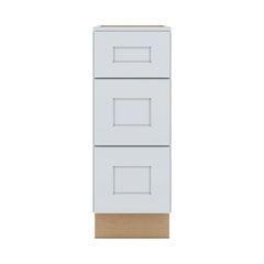 J&K White Shaker S8 Vanity 3 Drawer Base 12" W x 33" H x 21" D