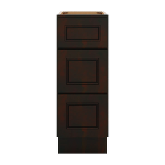 J&K Espresso K8 Vanity 3 Drawer Base 12" W x 33" H x 21" D
