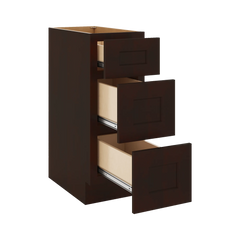 J&K Java Coffee S1 Vanity 3 Drawer Base 12" W x 33" H x 21" D